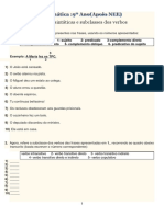 Gramática Subclasses Do Verbo - 9ºano-Apoio