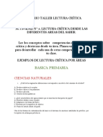 EJEMPLOS DE LECTURA CRITICA Primaria