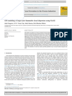 CFD Modeling of Large-Scale Flammable Cloud Dispersion Using FLACS