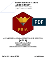 PRIA AFAR03003 Corporate Liquidation and Home Office and Branch Accounting No Answer