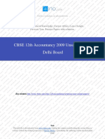 CBSE 12th Accountancy 2009 Unsolved Paper Delhi Board