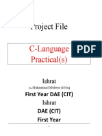 C Practicals Ishrat