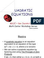 18 Quadratic Equations