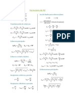 Formulas para Calculo de Esfuerzos y Deformaciones