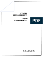 Stress Management Digital Assignment - 3