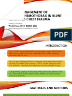 Early Management of Retained Hemothorax in Blunt Head