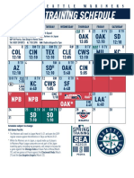 2019 Mariners Spring Training Schedule With TV/Radio Info