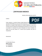 Certificado Medico