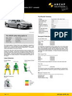 2019 Toyota Camry ANCAP Report