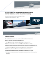 Future Trends of Continuous Variable (CVT) With Respect To Double Clutch Transmissions (DCT)