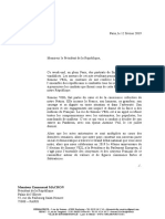 Courrier Adressé Au Président de La République - Donner À Marianne Les Traits de Simone Veil