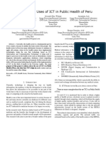 Advances and Uses of ICT in Public Health of Peru: Abstract - Currently, The Health Sector Is A Fundamental Part in