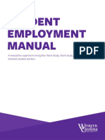 Student Employment Manual