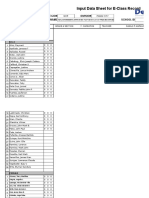 Input Data Sheet For E-Class Record: Region Division School Name School Id