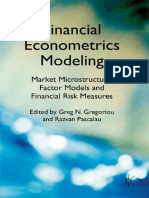 Financial Econometrics Modeling Market Microstructure, Factor Models and Financial Risk Measures