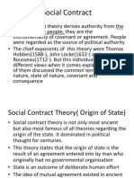 Social Contract Theory Origin of State