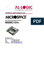 MSMC104+: Technical User'S Manual For