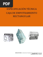 Especificaciones Técnicas Caja Rectangular Arviil 2018