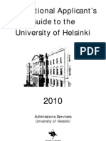 International Applicants Guide - Helsinki