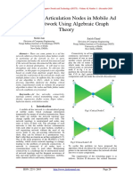 Detection of Articulation Nodes in Mobile Ad Hoc Network Using Algebraic Graph Theory