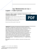 Gibbs Energy Minimization in Gas + Liquid + Solid Systems