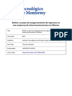 Definir Un Plan de Aseguramiento de Ingresos en Una Empresa de Telecomunicaciones en México