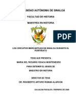 Tesis Los Circuitos Mercantiles en Sinaloa Durante El Porfir