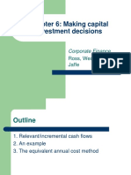 Chapter 6: Making Capital Investment Decisions: Corporate Finance