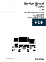 Service Manual Trucks: MID 249, Bodybuilder Module Fault Codes VHD Version2 From Build Date 11.2002