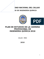 Plan de Estudios Ing Quimica