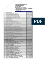 Listado Nuevo Ingreso Pesquera III 2010