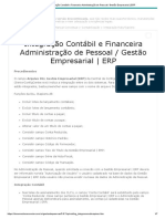 Integração Contábil e Financeira Administração de Pessoal - Gestão Empresarial - ERP PDF