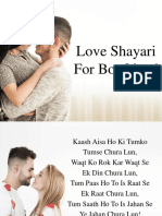 Cute Love Shayari For Him/Boyfriend/Husband in Hindi Language