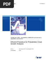 Efficient Procedure For Probabilistic Crack Growth Analyses: Research Report