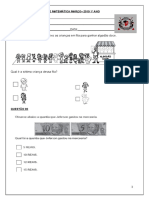 Avaliação Diagnóstica de Matemática 1º Ano - Cópia