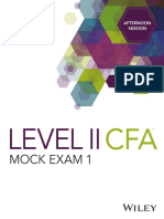 DA4387 Level II CFA Mock Exam 2018 Afternoon A