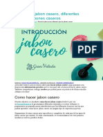 Receta de Jabon Casero