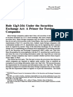 Rule 12g3-2 (B) Under The Securities Exchange Act - A Primer For Fo PDF