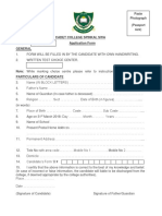 Cadet College Spinkai Application Form 2017