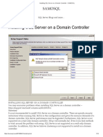 How To Install SQL Server in Domain Controller