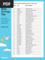 Walmart Baby Savings Day