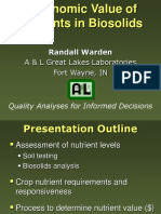 Agronomic Value of Nutrients in Biosolids