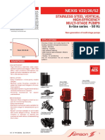 NEXIS V22/36/52: Stainless Steel Vertical High-Efficiency Multi-Stage Pumps