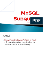 Mysql Subquery