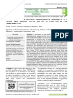 Comparative Study of Different Formulations of Aceclofenac As A Topical Drug Delivery System and It'S in Vitro and in Vivo Characterization