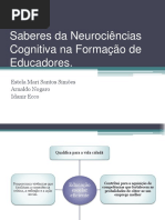 Saberes Da Neurociências Cognitiva Na Formação de Educadores