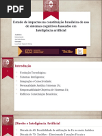Estudo de Impactos Na Constituição Brasileira Do Uso de Sistemas Baseados em Inteligência Artificial