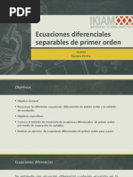 Ecuaciones Diferenciales Separables de Primer Orden