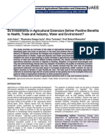 Do Investments in Agricultural Extension Deliver Positive Benefits To Health, Trade and Industry, Water and Environment?