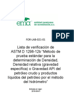 Guia para Evaluar ASTM 1298 12b EMA